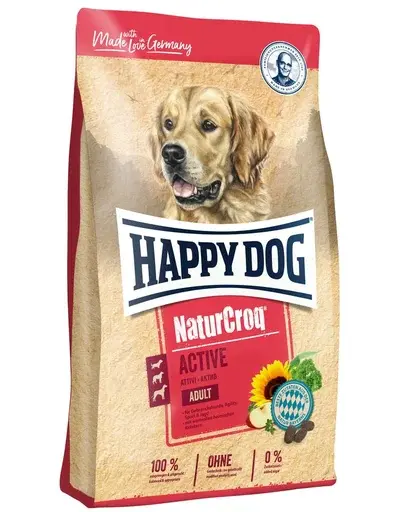 HAPPY DOG NaturCroq Active Adult hrana uscata caini adutli cu activitate fizica crescuta 15 kg