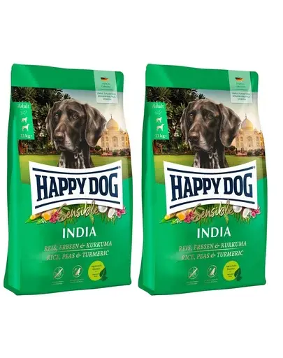 HAPPY DOG Sensible India 20 kg (2x10 kg) hrana vegetariana pentru caini, cu orez