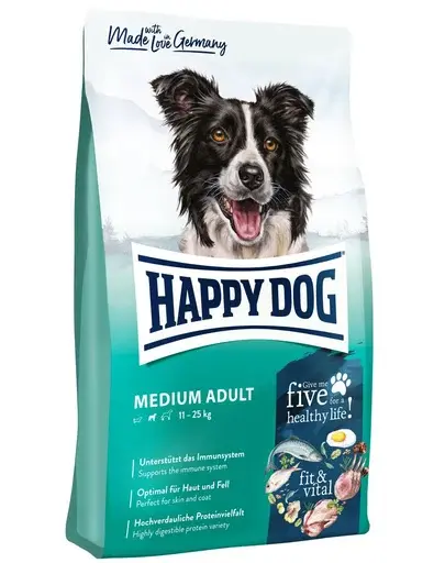 HAPPY DOG Supreme Fit&Vital Medium Adult hrana uscata caini adulti de talie medie 4 kg
