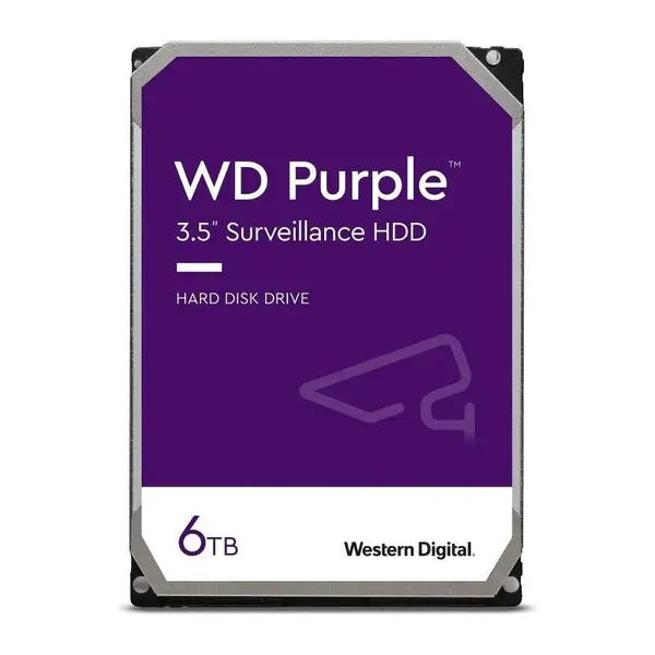 Hard disk 6TB pentru supraveghere video, 5400 RPM, SATA III, Western Digital Purple WD64PURZ