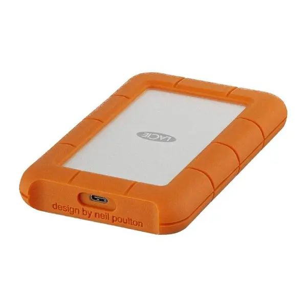 Hard disk portabil LaCie by Seagate Rugged, 2TB, 2.5 inch, USB-C, Orange