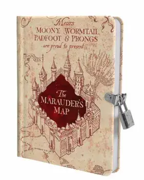 Harry Potter: Marauder's Map Invisible Ink Lock & Key Diary, Hardcover/***