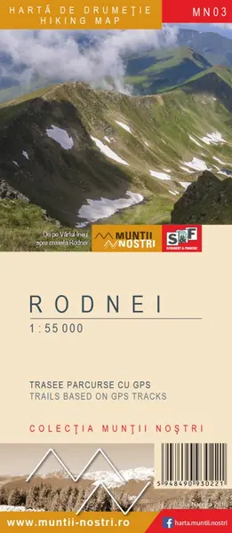 Harta de drumetie a Muntilor Rodnei |