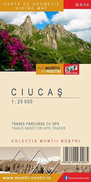 Harta de drumetie- Muntii Ciucas |