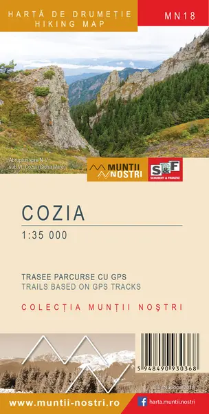 Harta de drumetie - Muntii Cozia |