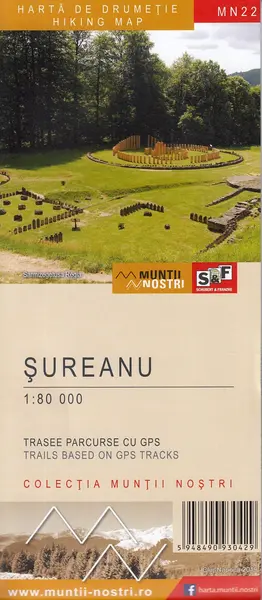 Harta de drumetie. Muntii Sureanu |