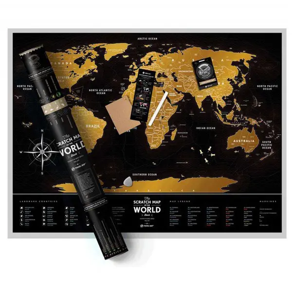 Harta - Global Travel - Black and Gold |