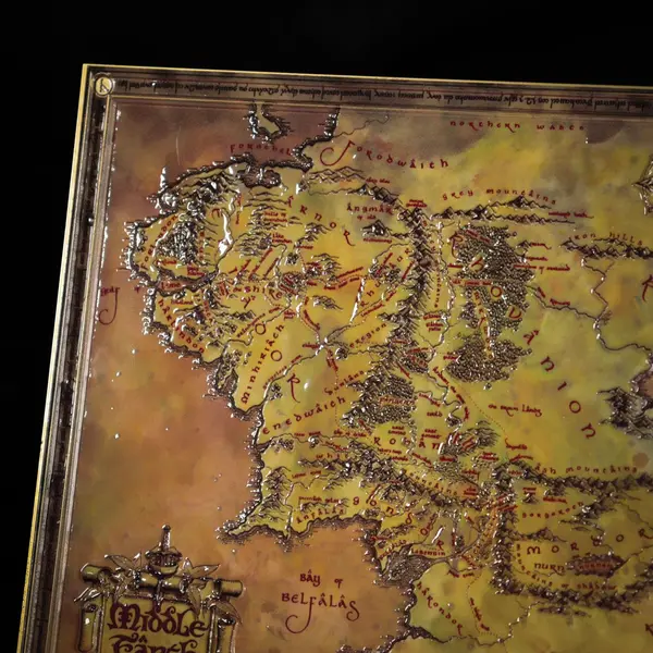 Harta - Lord of the Rings - Metal Map | Fanattik