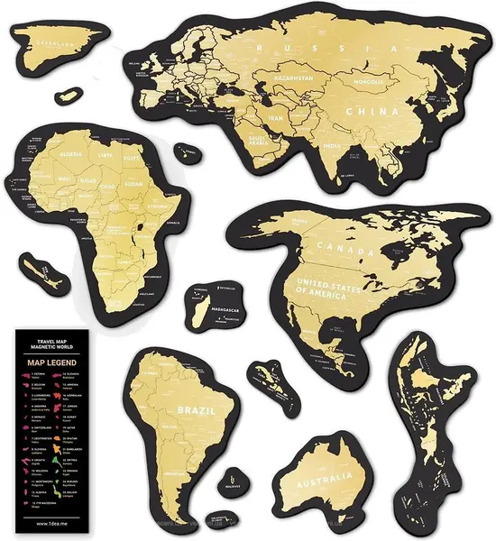 Harta magnetica - Travel Map - Magnetic World |