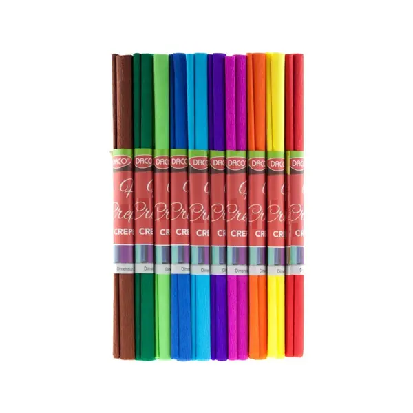 Hartie creponata 25cmx2m, 10buc/set, Daco