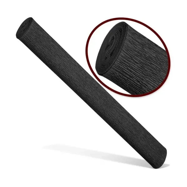 Hartie creponata solida,50x200 cm,negru