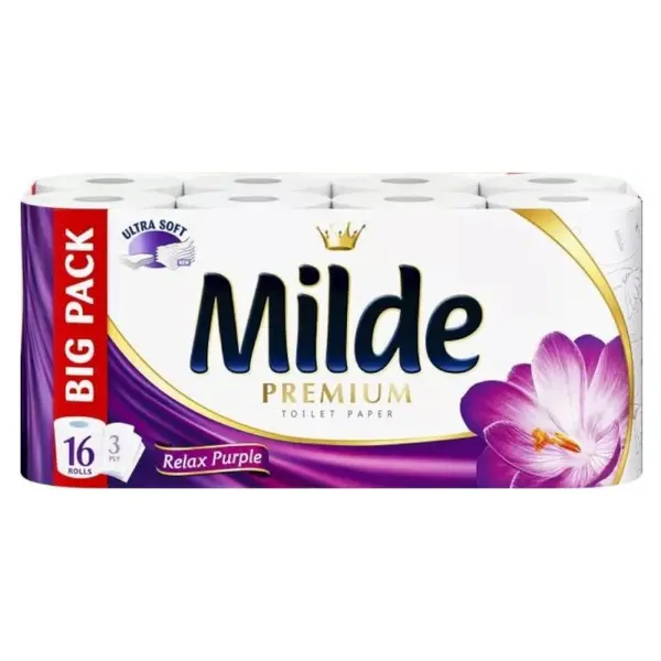 Hartie Igienica Milde Premium Relax Purple, 3 Straturi, 16 Role
