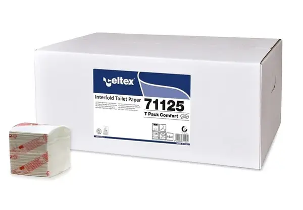 Hartie igienica pliata alba 2straturi 225 portii 40pac/bax Hartie igienica pliata alba 2straturi 225 portii 40pac/bax
