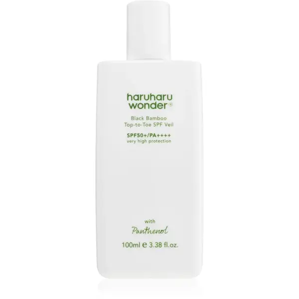 Haruharu Wonder Black Bamboo Top-to-Toe SPF Veil fluid protecție corp si fata SPF 50+ 100 ml