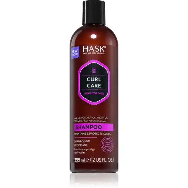 HASK Curl Care șampon hidratant pentru păr creț și ondulat 355 ml
