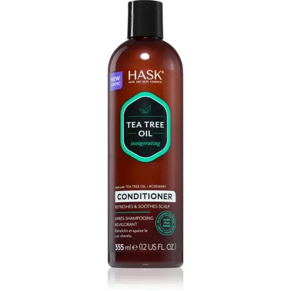 HASK Tea Tree Oil & Rosemary balsam revigorant pentru un scalp uscat, atenueaza senzatia de mancarime 355 ml