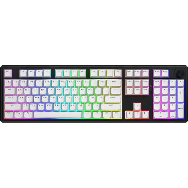 HATOR Tastatura Gaming wireless Hator Skyfall 100, Alb-negru
