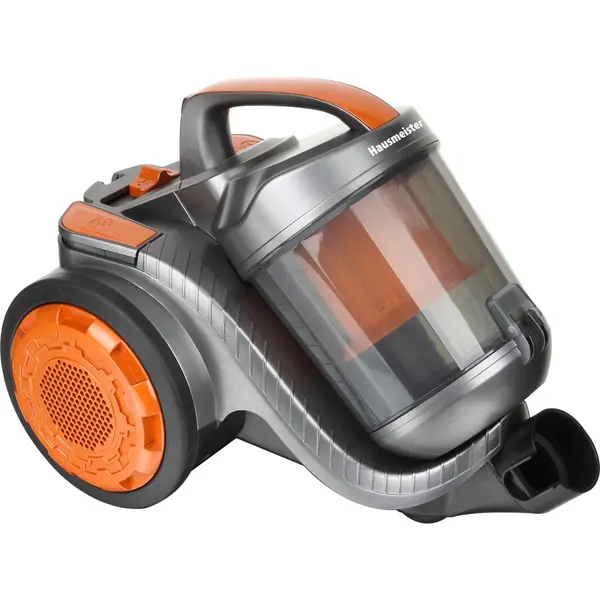 HAUSMEISTER Aspirator Fara Sac Hausmesister HM 2045, 750 W, recipient pentru praf 1,8 litri, filtru HEPA, Gri/Portocaliu