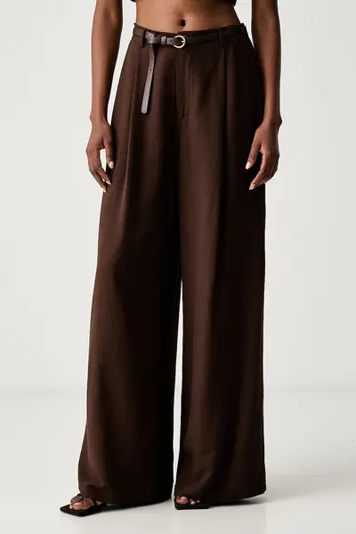 Haveone pantaloni straight pentru femei cu vâscoză