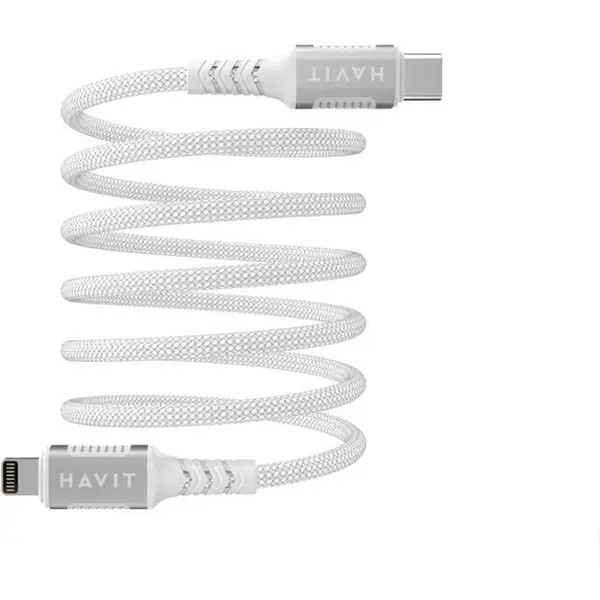 HAVIT Cablu de date Havit CB6298 pentru Apple - Magnetic USB type C la Lightning, Lungime 1 m, Alb