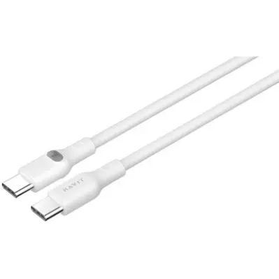 HAVIT Cablu de date si incarcare Havit CB6280 - USB Type C la USB Type C, Lungime 1 m, Alb
