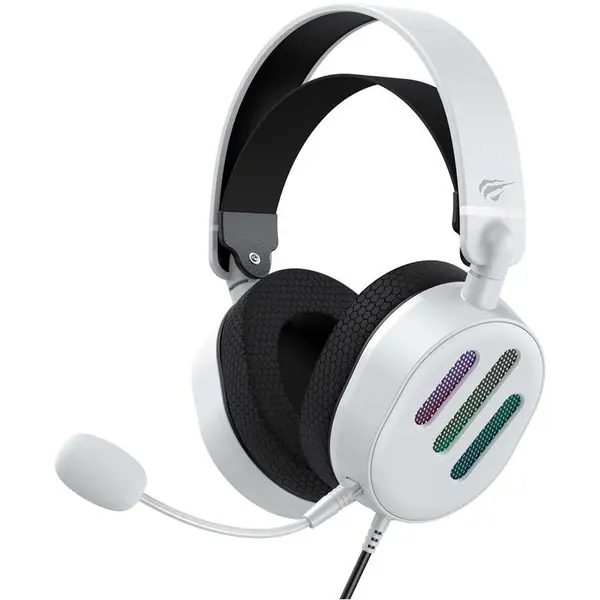 HAVIT Casti Gaming Havit H2038U, Microfon omnidirectional, RGB, Alb-Negru