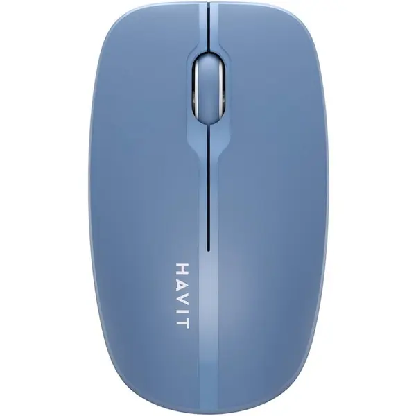 HAVIT Mouse office wireless HAVIT MS53WB, Ergonomic, 1600 dpi, 4 butoane, Bluetooth 5.2/ 2.4 GHz, Albastru