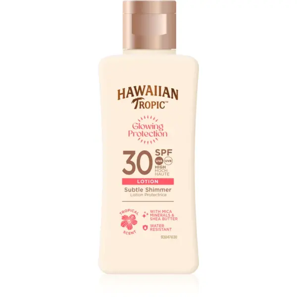 Hawaiian Tropic Glowing Protection Sunscreen Lotion loțiune pentru plaja SPF 30 75 ml