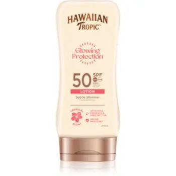 Hawaiian Tropic Glowing Protection Sunscreen Lotion lotiune pentru bronzat SPF 50