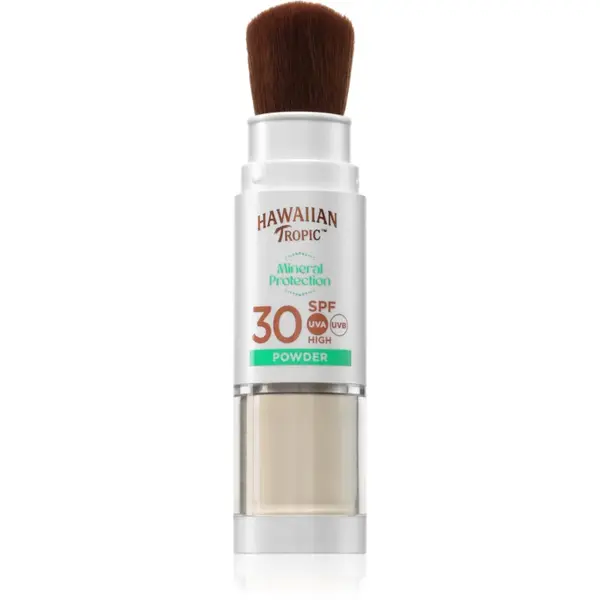 Hawaiian Tropic Mineral Protection Powder Brush pudra protectoare de lumina , rezistenta la apa SPF 30 4.25 g