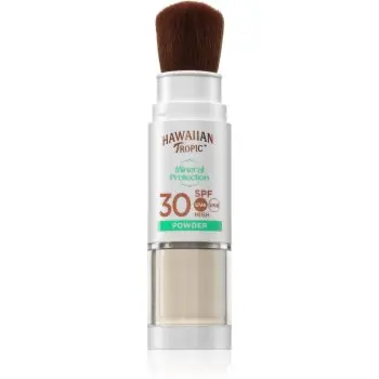 Hawaiian Tropic Mineral Protection Powder Brush pudra protectoare de lumina , rezistenta la apa SPF 30