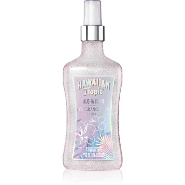 Hawaiian Tropic Perfumes Aloha Coco Shimmer spray pentru corp cu particule stralucitoare pentru femei 250 ml