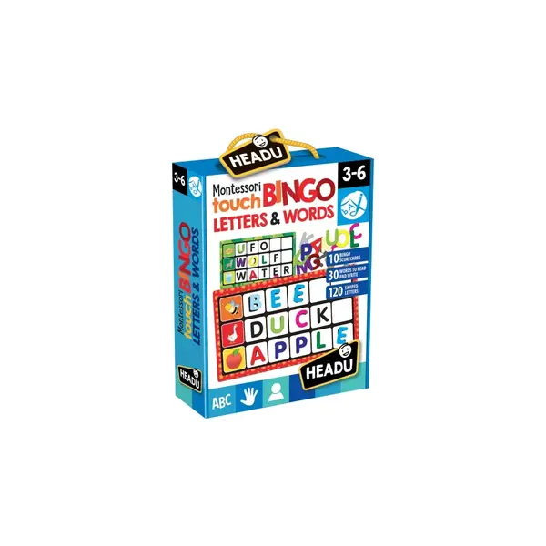 Headu Montessori - Joc Bingo Atingeti Imagini Si Cuvinte