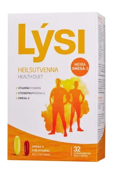 Health Duet Omega-3 & Multivitamin, 2 х 32 capsule, Lysi