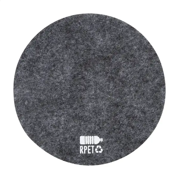 Hefe coaster din fetru, RPET - gri închis