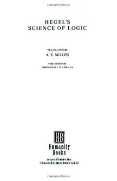 Hegel's Science of Logic - Georg Wilhelm Friedrich Hegel