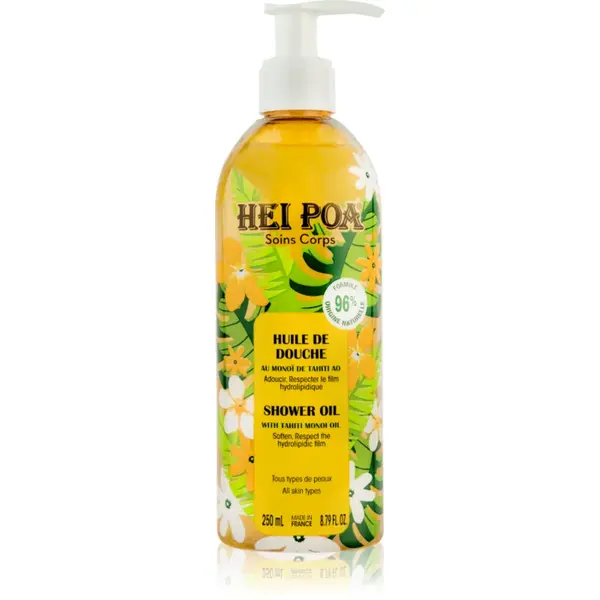 Hei Poa Tahiti Monoi Oil gel de duș delicat 250 ml