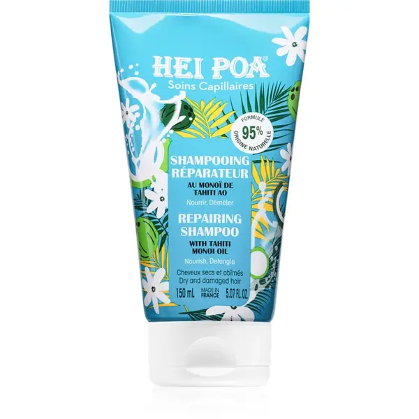 Hei Poa Tahiti Monoi Oil Tiara șampon pentru păr uscat și deteriorat 150 ml