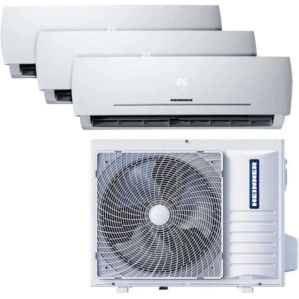 HEINNER Aparat de aer conditionat multi-split Heinner HACMS-HS249912WH++, 2 x 9000 BTU + 12000 BTU, unitate externa 24000 BTU, Clasa A++, Alb,