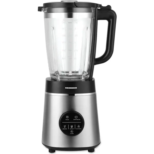 HEINNER Blender de masa Heinner Bette Noir HBL-D1400SS, 1400W, capacitate bol sticla 1.75L, control digital, viteza variabila, multifunctiona, autocuratare, sistem siguranta, lame inox, carcasa inox, Negru/Argintiu