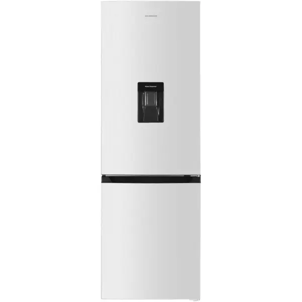 HEINNER Combina frigorifica Heinner HCNF-HM291INVWDE++, 291 l, Clasa E, No frost, Compresor inverter, Dozator de apa, Control electronic cu termostat ajustabil, Lumina LED, 3 rafturi din sticla frigider, 3 sertare congelator, H 185 cm, Alb