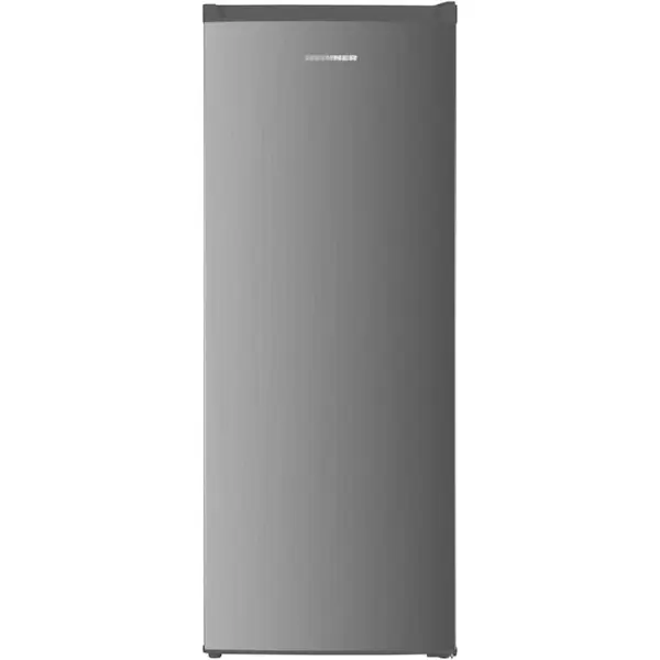 HEINNER Congelator Heinner HFF-HM168XE++, Capacitate 168 l, Control electronic, Afisaj cu indicatoare LED, 5 compartimente, Usa reversibila, Clasa E, Inaltime 142.6 cm, Argintiu-inox