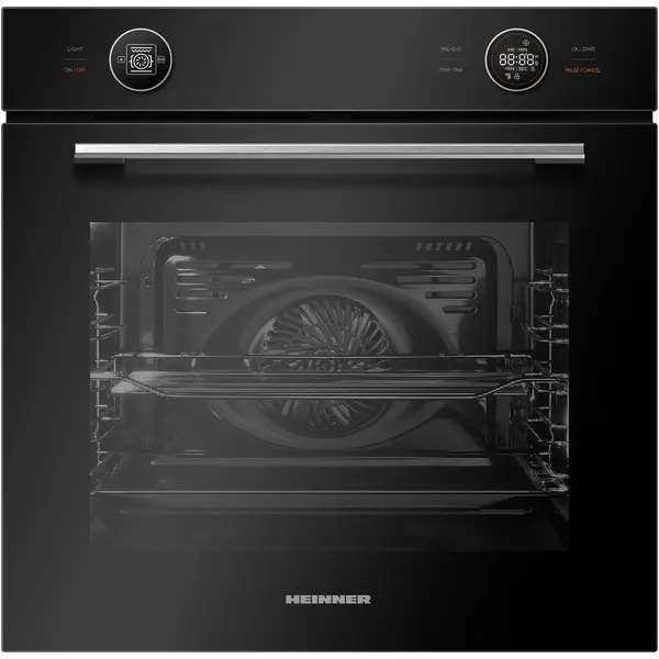 HEINNER Cuptor incorporabil Heinner HBO-M7210GCDRC-GBK, 72L, 10 Functii, Clasa A+, Timer digital, Display touch, Grill, Ventilatie, Functie pizza, Functie dezghetare, Iluminare, Blocare display, Autocuratare catalica,Geam dublu detasabil, Sticla neagra