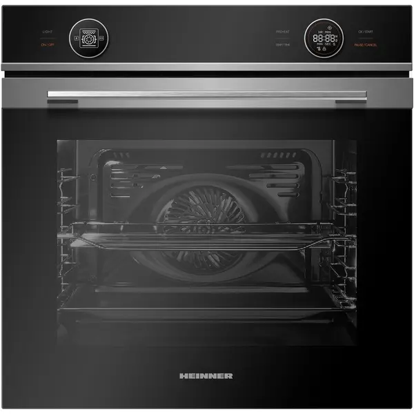 HEINNER Cuptor incorporabil Heinner HBO-M7210GCDRC-GIX, 72L, 10 Functii, Clasa A+, Timer digital, Display touch, Grill, Ventilatie, Functie pizza, Functie dezghetare, Iluminare, Blocare display, Autocuratare catalica,Geam dublu detasabil, Sticla neagra s