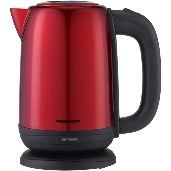 HEINNER Fierbator electric Heinner HEK-2200RDSS, 1850-2200w, 1.7l, carcasa inox, filtru detasabil, Rosu