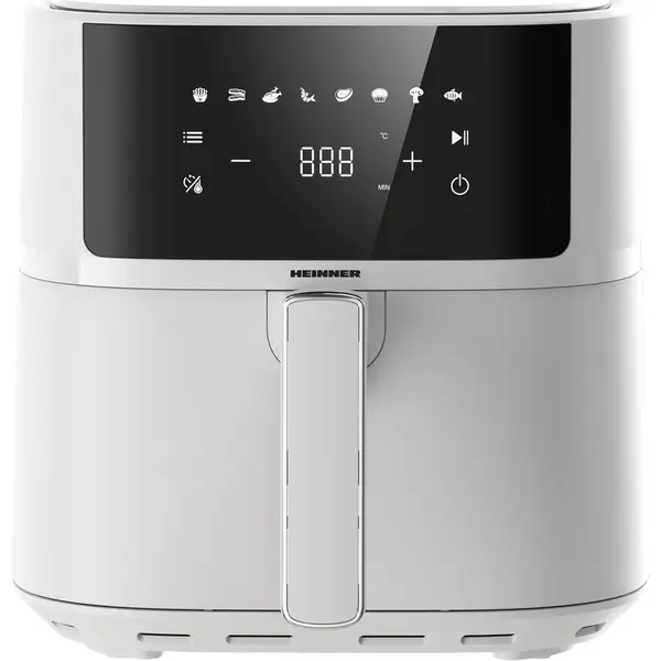 HEINNER Friteuza cu aer cald Heinner HAF-B6WH17SQ, 1700w, capacitate cos 5.7l, display digital, termostat reglabil 80-200 grade, Alb