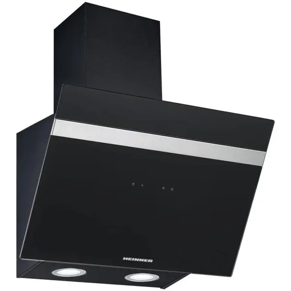 HEINNER Hota incorporabila decorativa Heinner HDCH-6060RGBK, Control touch, Afisaj LED, 1 Motor, Putere de absorbtie 566 m3/H, Lumina LED, 60 cm, Sticla neagra