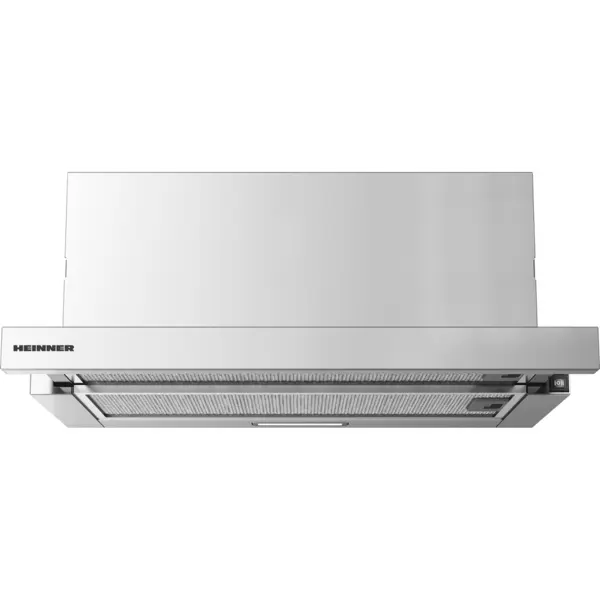 HEINNER Hota telescopica Heinner HTCH-MD400IX, 60cm, 400 m3/h, 2 trepte de viteza, motor: 1 x 45w, lumina led: 1 x 1.5w, 2 filtre aluminiu, diametru tub de evacuare: 150 mm, Inox