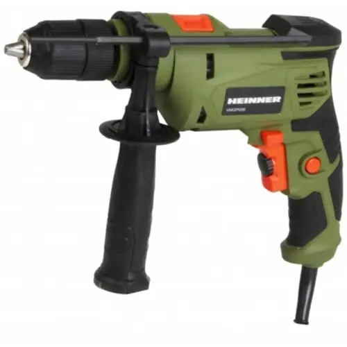 HEINNER Masina de gaurit si insurubat (bormasina) cu percutie Heinner 810W13MM, 810 W, 3000 RPM, 13 mm mandrina automata, Verde