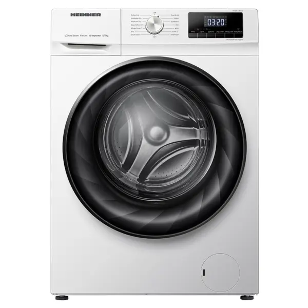 HEINNER Masina de spalat rufe cu uscator Heinner HWDM-H8514A, Spalare 8 kg, Uscare 5 kg, 1400 RPM, Clasa A, Motor inverter Display LED, Blocare acces copii, Alb